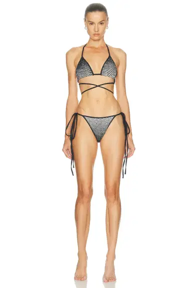 Christopher John Rogers Halftone Wiggle Dot String Bikini Bottom | Thumbnail 4 Christopher John Rogers Halftone Wiggle Dot String Bikini Bottom | Thumbnail 4