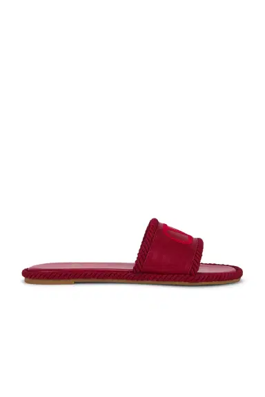 Valentino Garavani V Logo Torchon Slide Espadrilles | Thumbnail 1 Valentino Garavani V Logo Torchon Slide Espadrilles | Thumbnail 1
