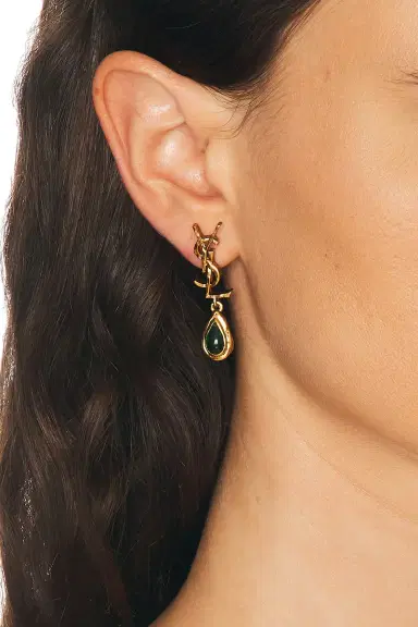 Saint Laurent YSL Mini Drop Earrings | Thumbnail 2 Saint Laurent YSL Mini Drop Earrings | Thumbnail 2
