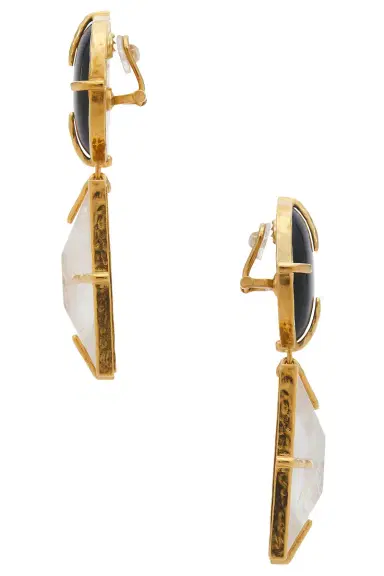 Saint Laurent YSL Oversized Geometric Earrings | Thumbnail 3 Saint Laurent YSL Oversized Geometric Earrings | Thumbnail 3
