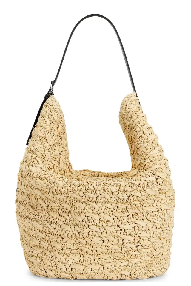 Toteme Belted Raffia Tote Bag