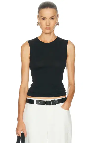 ÉTERNE Fitted Muscle Tank Top | Thumbnail 1
