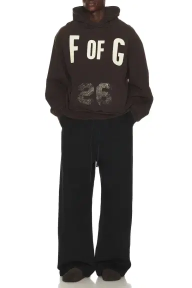 Fear of god Brushed Fleece F Of G Classic Fit Half Raglan Hoodie W/ Pocket | Thumbnail 3
