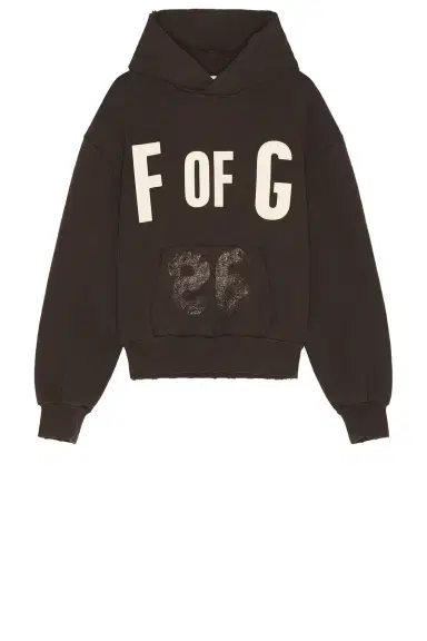 Fear of god Brushed Fleece F Of G Classic Fit Half Raglan Hoodie W/ Pocket | Thumbnail 4