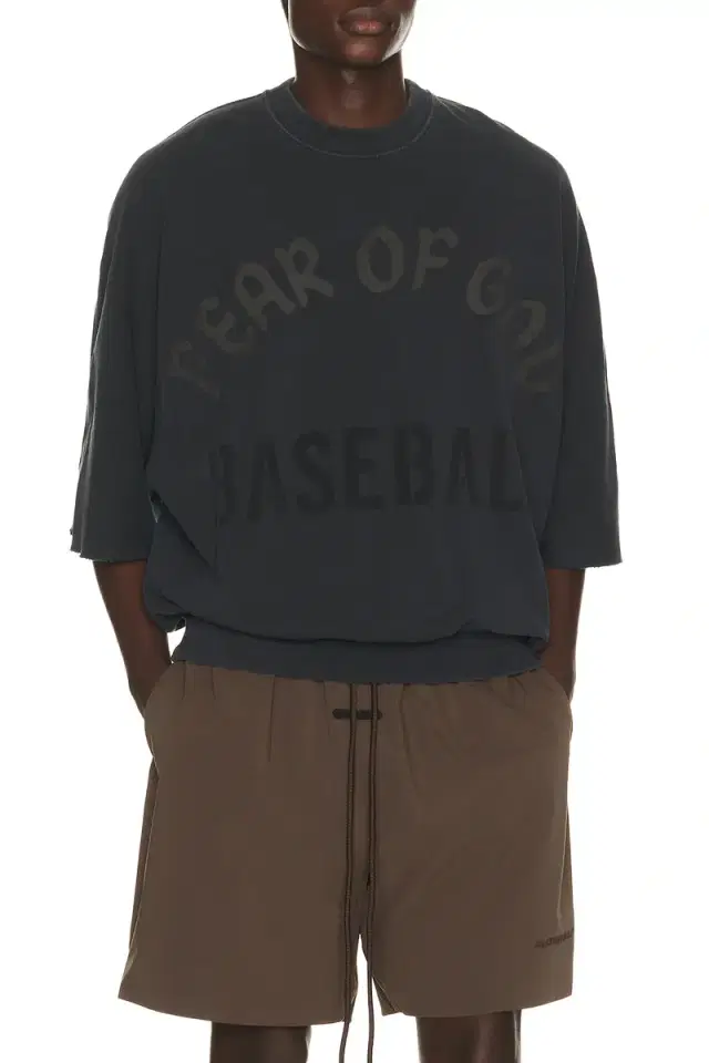 Fear of God French Terry Baseball Cut Sleeve Sweatshirt