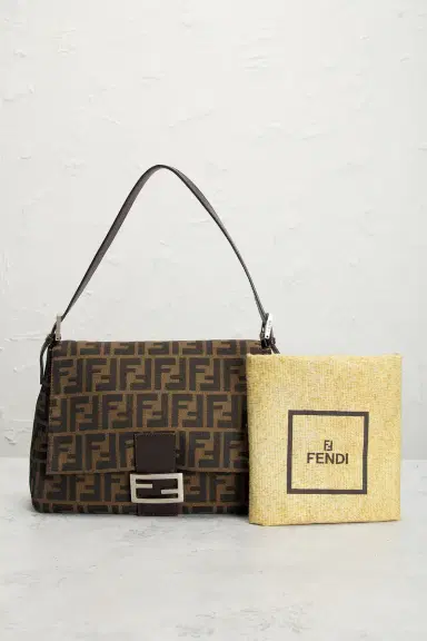 FWRD Renew Fendi Zucca Mama Forever Baguette Shoulder Bag | Thumbnail 9