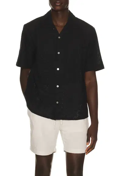 Corridor Floral Eyelet Short Sleeve Shirt | Thumbnail 1
