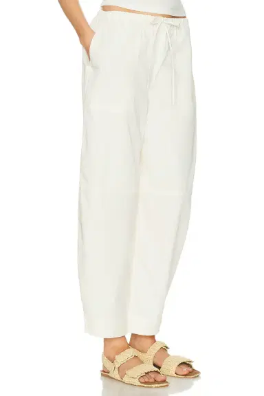EAVES Lana Cropped Barrel Leg Pant | Thumbnail 2