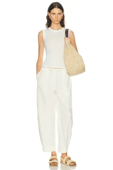 EAVES Lana Cropped Barrel Leg Pant | Thumbnail 5