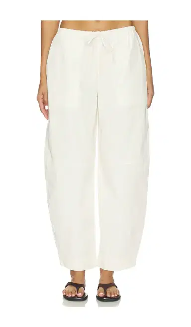 EAVES Lana Cropped Barrel Leg Pant | Thumbnail 8