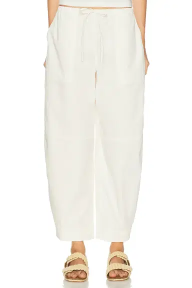 EAVES Lana Cropped Barrel Leg Pant | Thumbnail 1