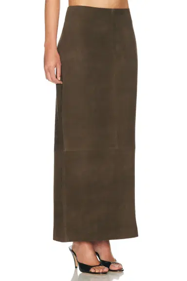 St. Agni Suede Column Skirt | Thumbnail 2