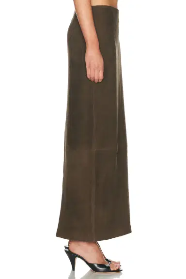 St. Agni Suede Column Skirt | Thumbnail 3