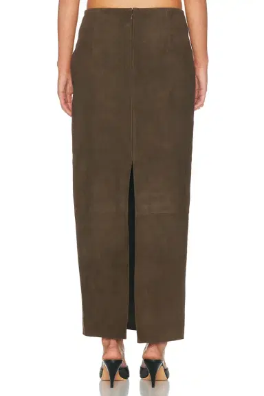 St. Agni Suede Column Skirt | Thumbnail 4