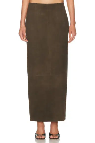St. Agni Suede Column Skirt | Thumbnail 1