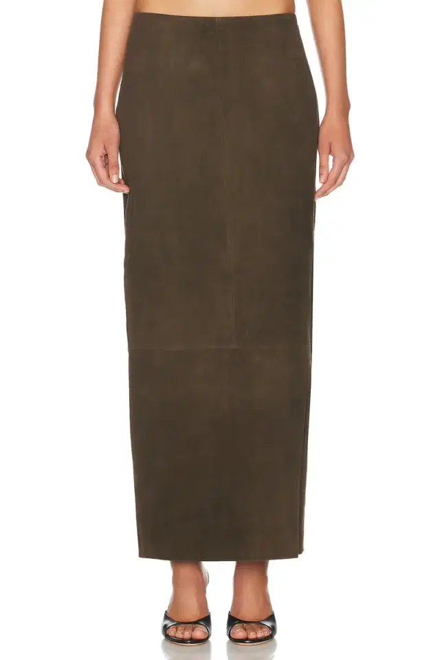 St. Agni Suede Column Skirt