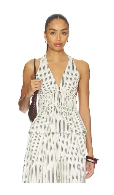 WeWoreWhat Halter Peplum Top | Thumbnail 1 WeWoreWhat Halter Peplum Top | Thumbnail 1