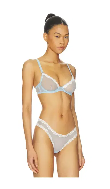 fleur du mal Sheer Tulle Demi Bra | Thumbnail 2