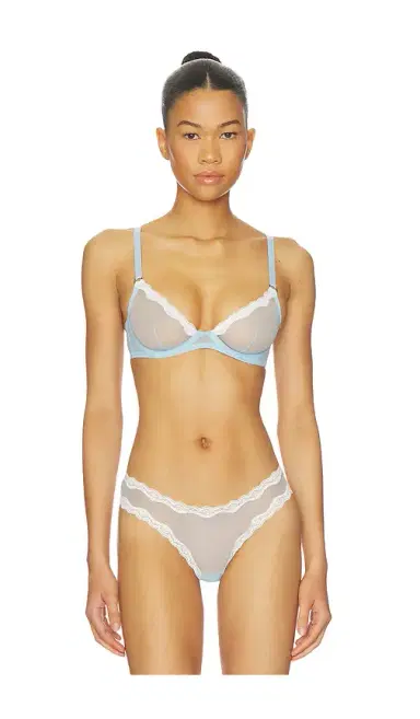 fleur du mal Sheer Tulle Demi Bra | Thumbnail 1