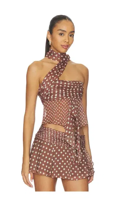 Guizio Chiffon Wrap Top | Thumbnail 2 Guizio Chiffon Wrap Top | Thumbnail 2
