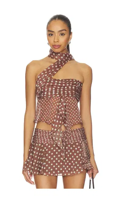 Guizio Chiffon Wrap Top | Thumbnail 1 Guizio Chiffon Wrap Top | Thumbnail 1