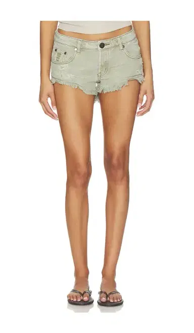 One Teaspoon Bonitas Low Waist Messed Up Denim Shorts | Thumbnail 1