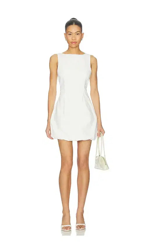 Fitted Boatneck Bubble Mini Dress Fitted Boatneck Bubble Mini Dress