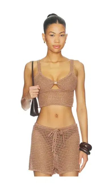 L'AGENCE Tracy Pointelle Knit Bralette | Thumbnail 1