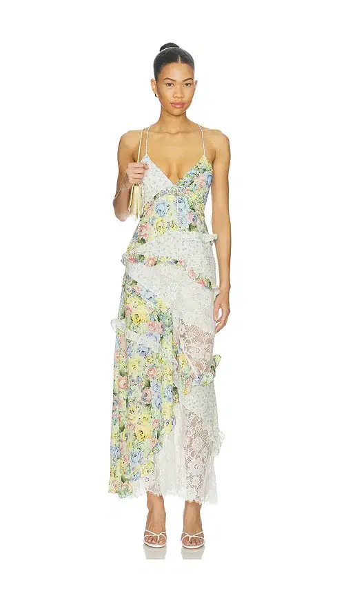 For Love & Lemons Rosalyn Maxi Dress