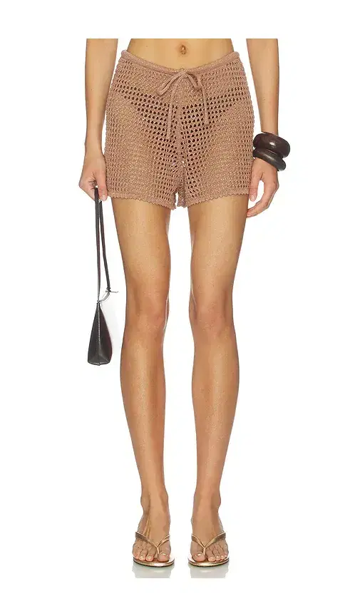 Solan Pointelle Knit Shorts