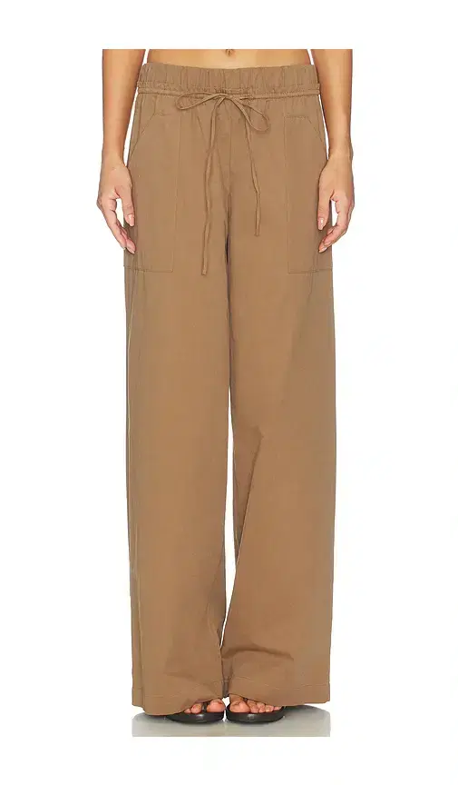 Vince Mid Rise Cotton Drawstring Pant