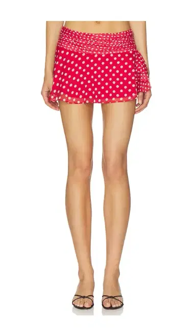Guizio Chiffon Slit Mini Skirt | Thumbnail 1 Guizio Chiffon Slit Mini Skirt | Thumbnail 1