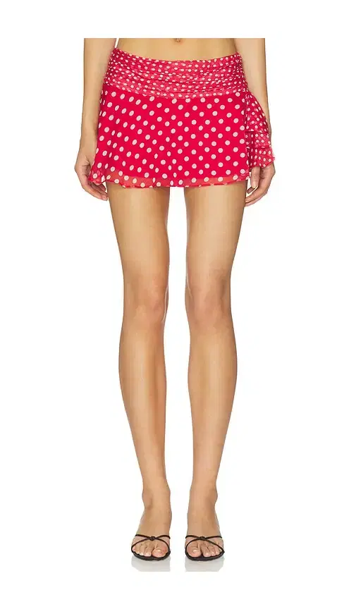 GUIZIO Chiffon Slit Mini Skirt