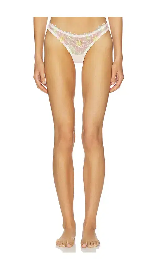 For Love & Lemons Blush Hibiscus Thong Panty