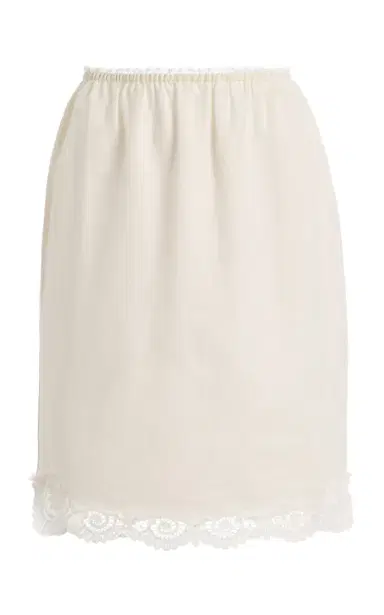 Posse Darya Lace-Trimmed Linen-Cotton Midi Skirt | Thumbnail 6 Posse Darya Lace-Trimmed Linen-Cotton Midi Skirt | Thumbnail 6