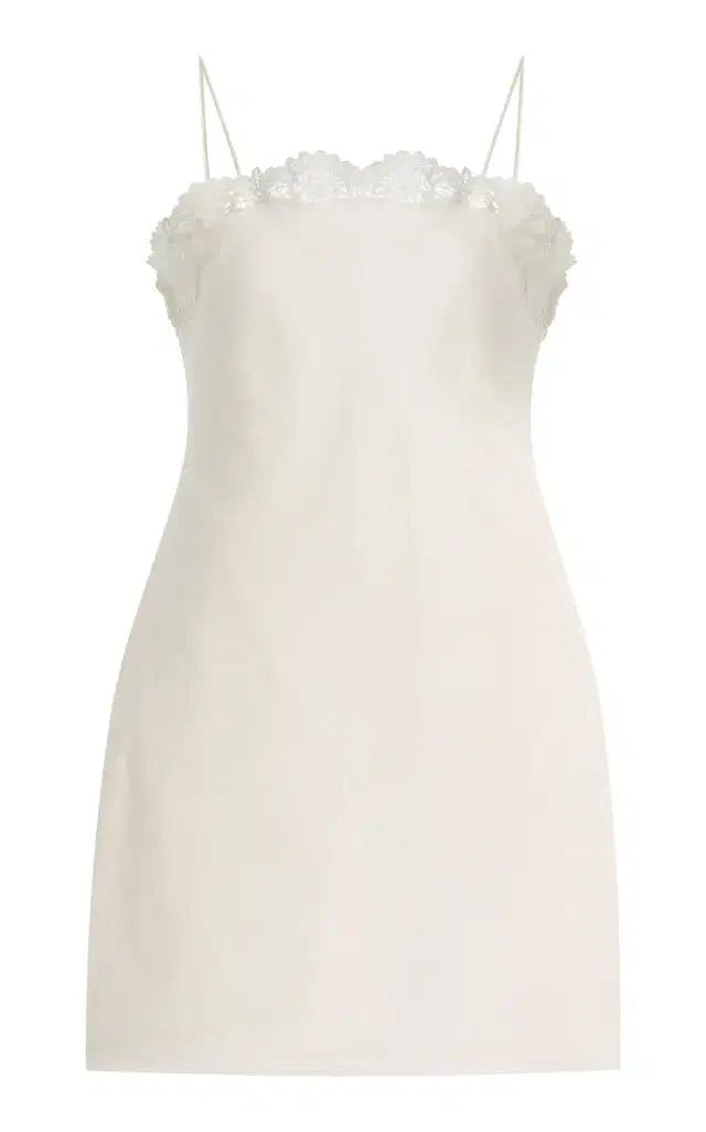 Darya Lace-Trimmed Linen-Cotton Mini Dress