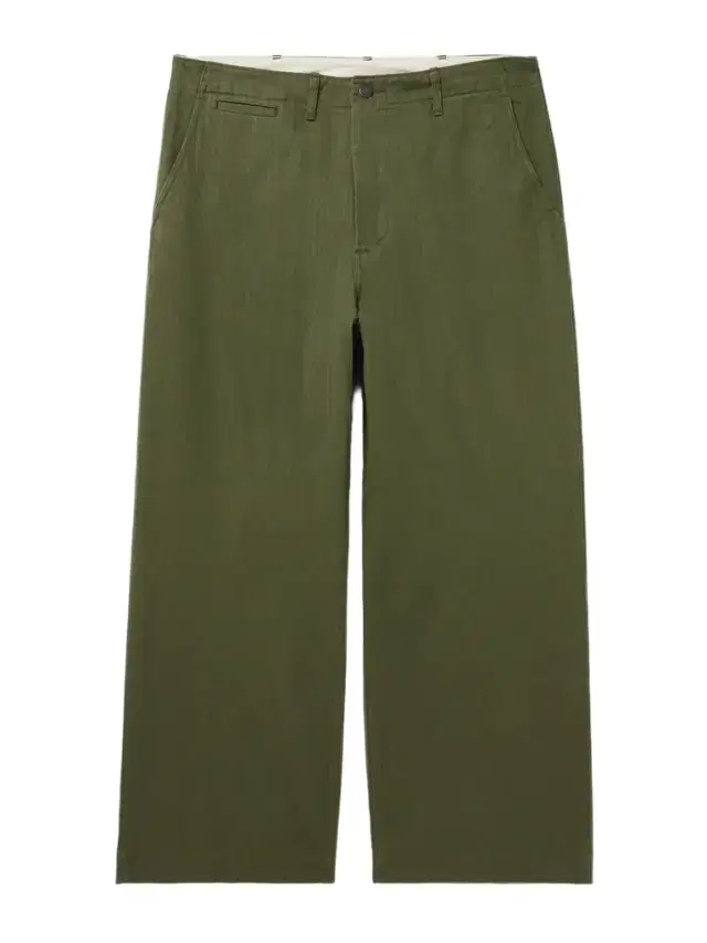 Beams Plus Wide-Leg Herringbone Cotton-Twill Trousers