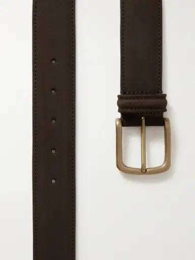 Anderson's 3.5cm Waxed-Suede Belt | Thumbnail 3 Anderson's 3.5cm Waxed-Suede Belt | Thumbnail 3