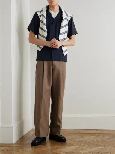 NN07 Kay 1454 Straight-Leg Pleated Linen Trousers | Thumbnail 2 NN07 Kay 1454 Straight-Leg Pleated Linen Trousers | Thumbnail 2