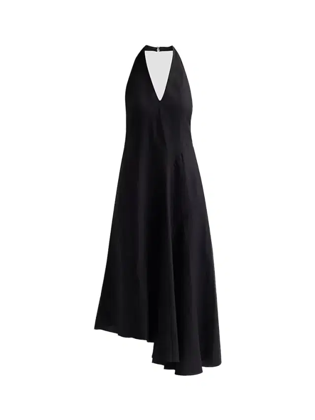 A.L.C. Women's Celina Linen-Blend Halter Midi-Dress - Black