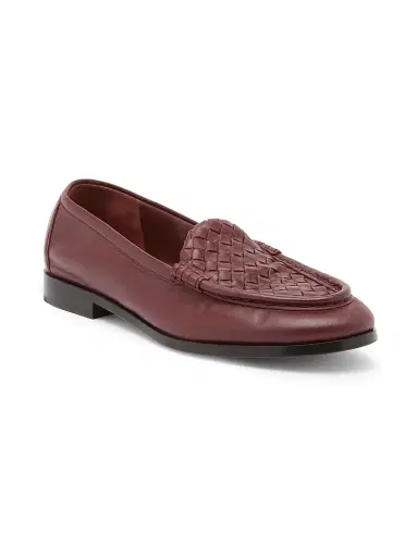 Bottega Veneta Women's Sveglia Intrecciato Leather Loafers - Deep Mahogany - Size 12 | Thumbnail 2 Bottega Veneta Women's Sveglia Intrecciato Leather Loafers - Deep Mahogany - Size 12 | Thumbnail 2