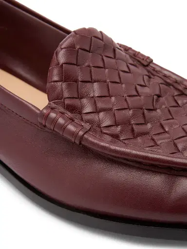 Bottega Veneta Women's Sveglia Intrecciato Leather Loafers - Deep Mahogany - Size 12 | Thumbnail 5 Bottega Veneta Women's Sveglia Intrecciato Leather Loafers - Deep Mahogany - Size 12 | Thumbnail 5