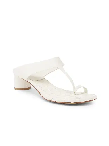 Bottega Veneta Women's Livia 40MM Leather Sandals - Alabaster | Thumbnail 2 Bottega Veneta Women's Livia 40MM Leather Sandals - Alabaster | Thumbnail 2
