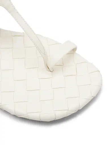 Bottega Veneta Women's Livia 40MM Leather Sandals - Alabaster | Thumbnail 6 Bottega Veneta Women's Livia 40MM Leather Sandals - Alabaster | Thumbnail 6