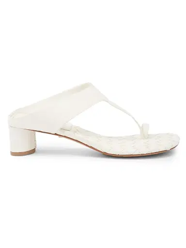 Bottega Veneta Women's Livia 40MM Leather Sandals - Alabaster | Thumbnail 1 Bottega Veneta Women's Livia 40MM Leather Sandals - Alabaster | Thumbnail 1
