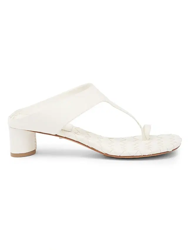 Bottega Veneta Women's Livia 40MM Leather Sandals - Alabaster