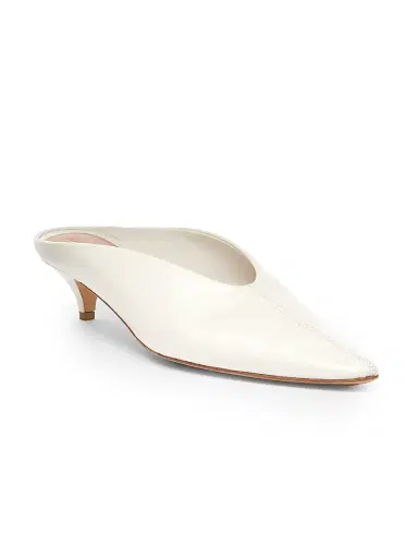 Bottega Veneta Women's Virna Sabot 40MM Leather Mules - Alabaster - Size 7.5 | Thumbnail 2 Bottega Veneta Women's Virna Sabot 40MM Leather Mules - Alabaster - Size 7.5 | Thumbnail 2