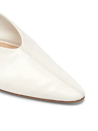 Bottega Veneta Women's Virna Sabot 40MM Leather Mules - Alabaster - Size 7.5 | Thumbnail 6 Bottega Veneta Women's Virna Sabot 40MM Leather Mules - Alabaster - Size 7.5 | Thumbnail 6