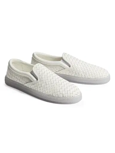 Bottega Veneta Men's Serena Intrecciato Leather Slip-On Sneakers | Thumbnail 2 Bottega Veneta Men's Serena Intrecciato Leather Slip-On Sneakers | Thumbnail 2