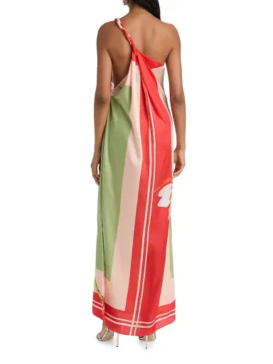 Misa Los Angeles Women's Dounia Floral One-Shoulder Maxi Dress - Scarf Flora - Size Medium | Thumbnail 5